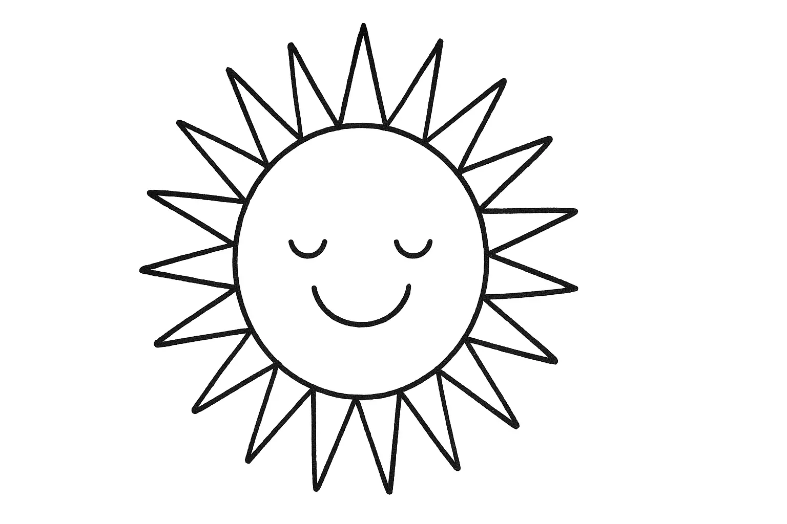 Sun Coloring Page – Free PDF for School and Kids