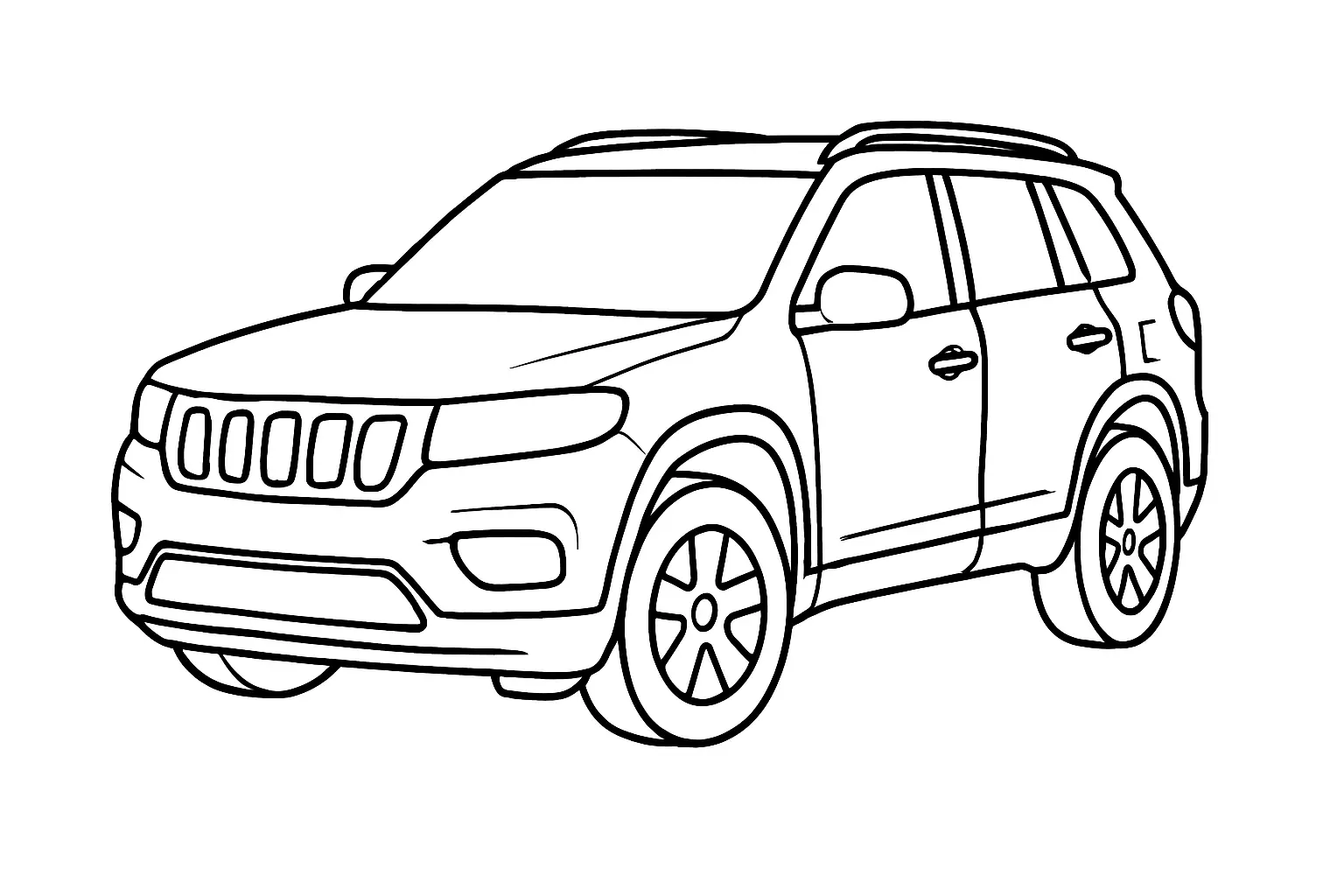 SUV Coloring Page – Free PDF to Download