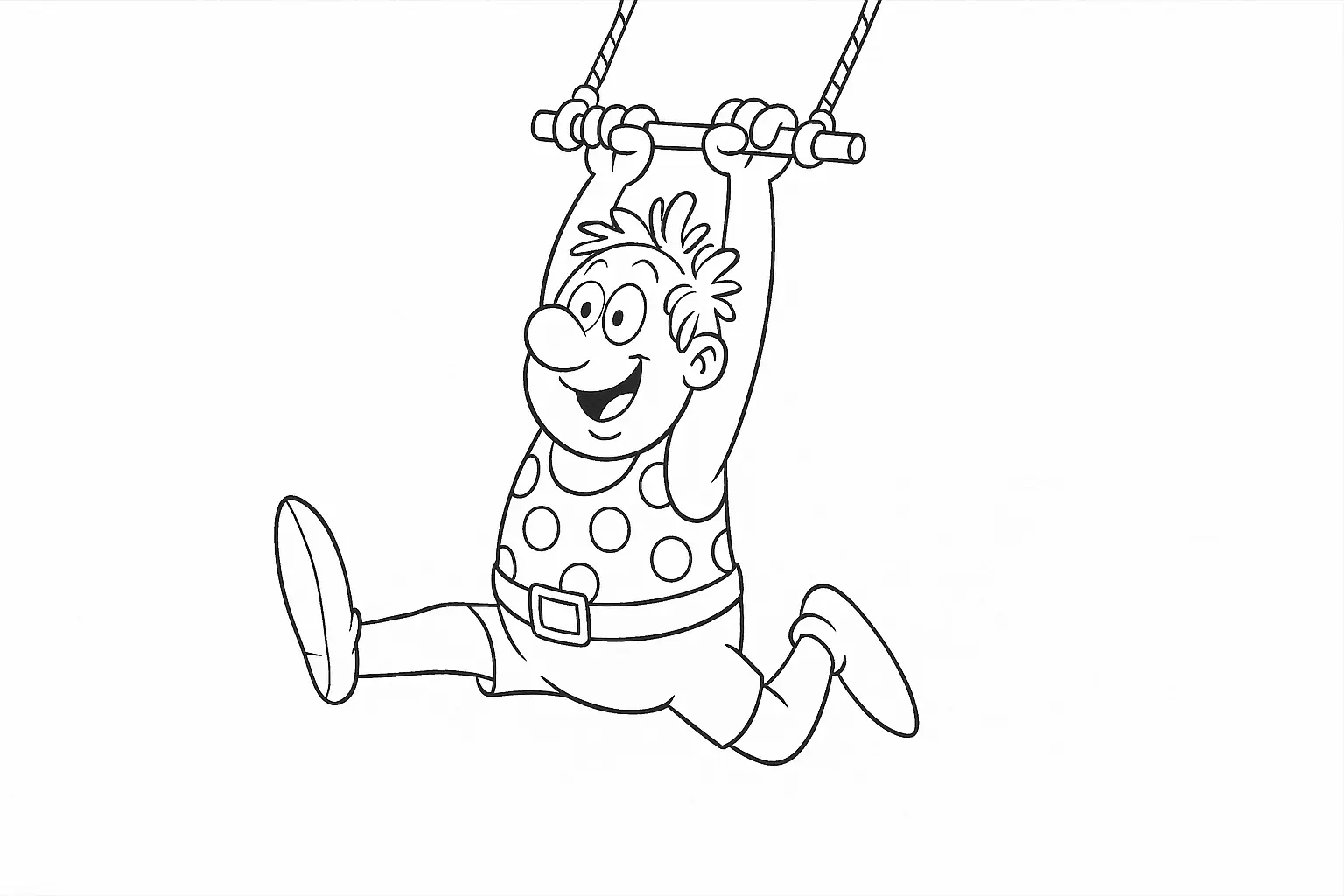 Trapeze Artist – Coloring Page Full of Motion