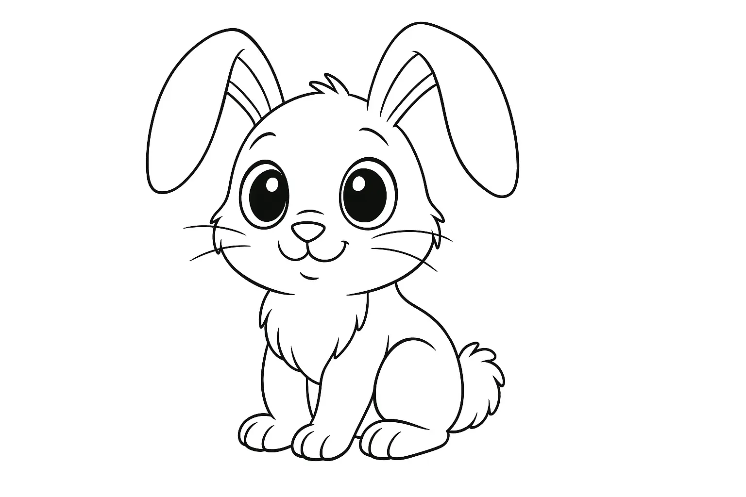 Rabbit Coloring Page – Cute Animal PDF (Free)
