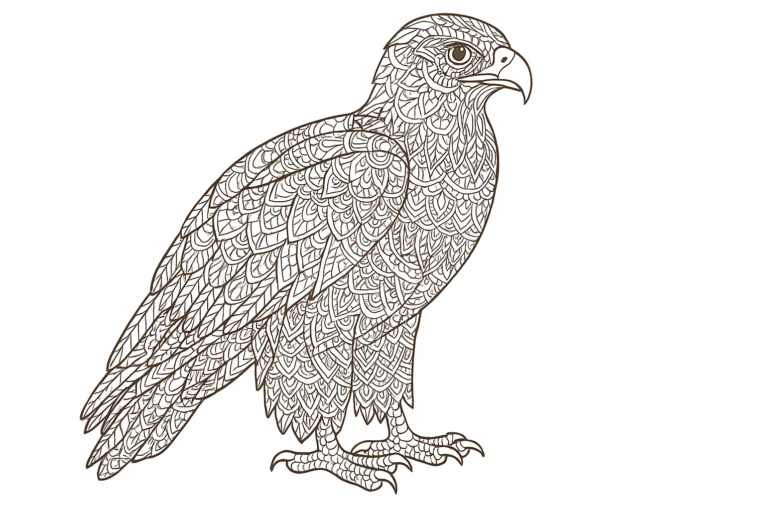Detailed Eagle Coloring Page