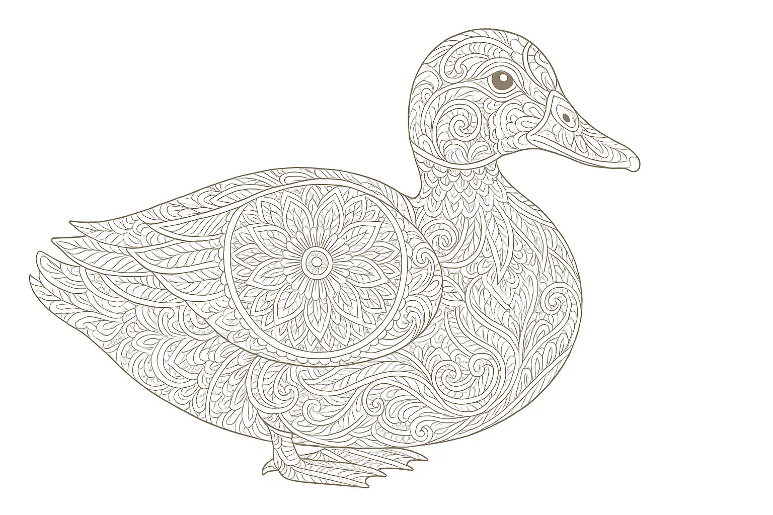 Duck as Creative Coloring Page