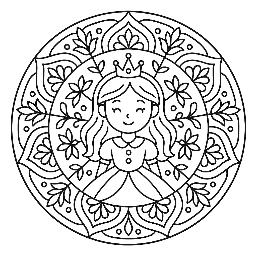 Princess Motif for Kids to Print
