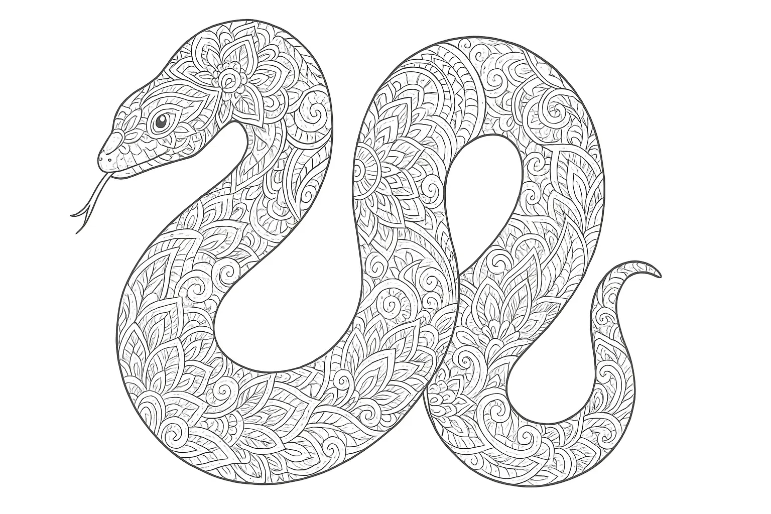 Snake with Artistic Patterns