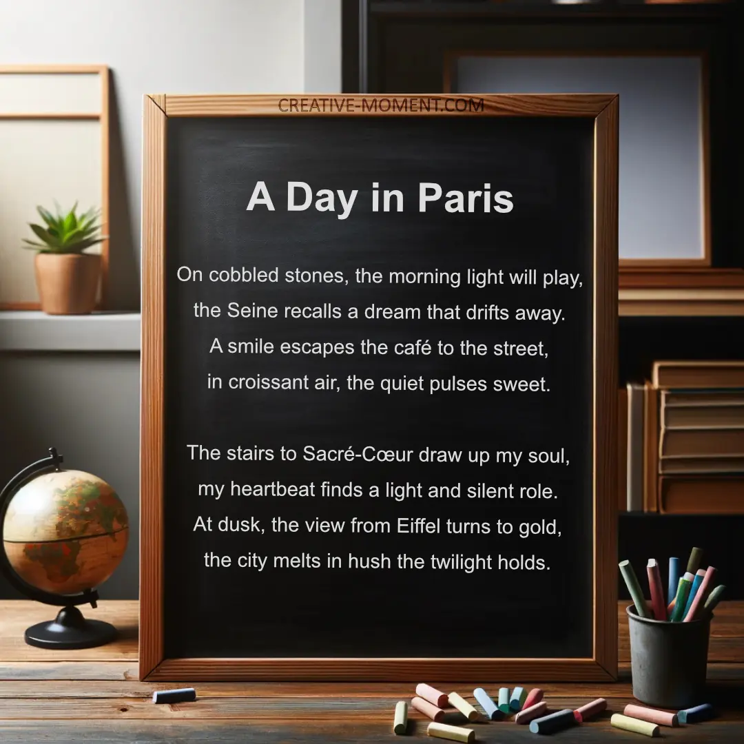 City Trip in Verse: "A Day in Paris" as a Poem