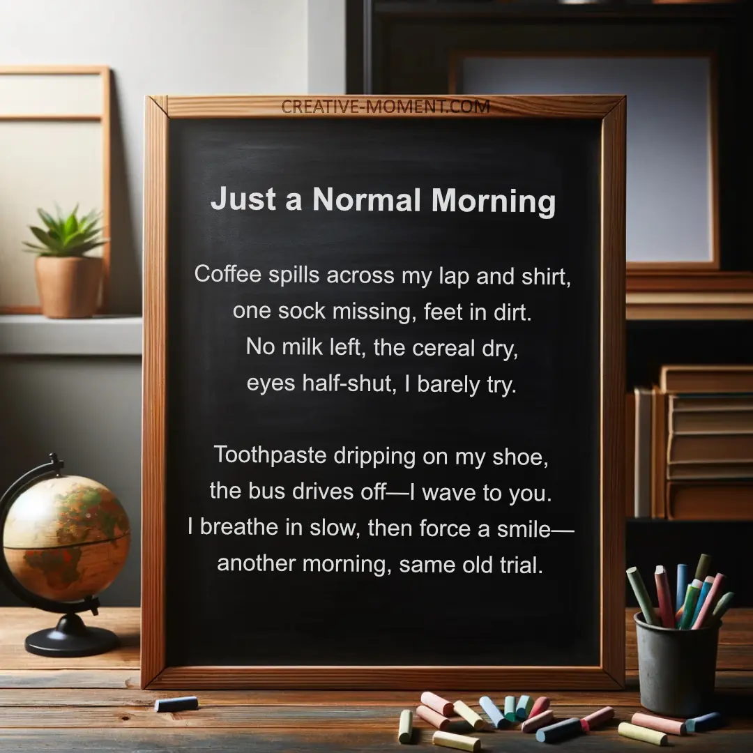 Humorous Poem about Morning Stress – "Just an Ordinary Morning"
