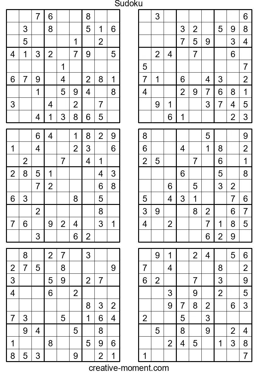 Discover Easy Sudoku Puzzles for Kids: Play Online and Print as PDF for Free
