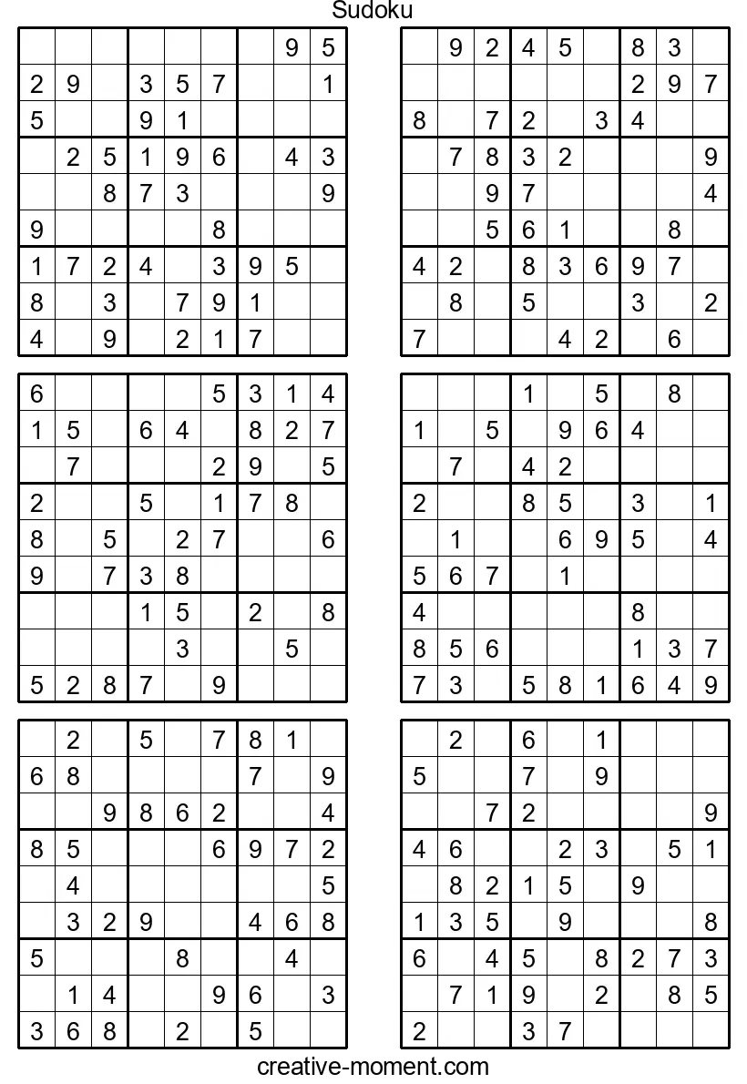 Easily Solved Sudoku: Free Beginner Puzzles to Print