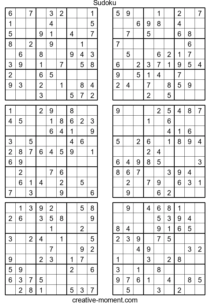 Easy Sudoku for Quick Puzzle Fun: Play Online and Print for Kids as PDF