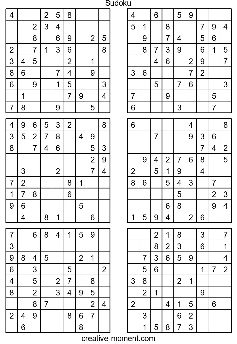 Easy Sudoku Puzzles: Play Online and Print for Free