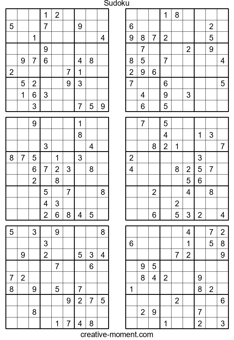 Extreme Sudoku Challenge: Print and Crack Very Difficult Puzzles