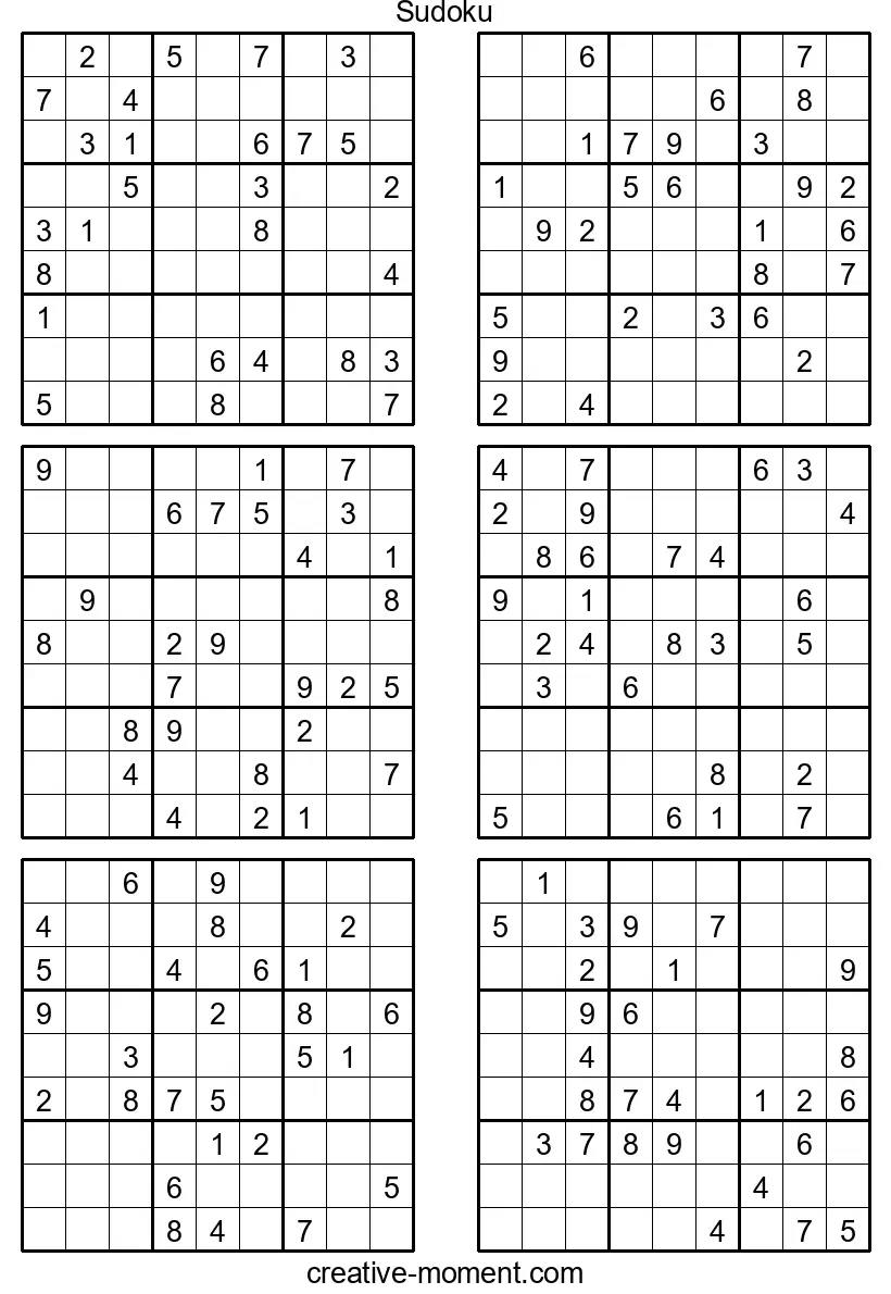 High-Level Sudoku: Print Difficult Puzzles for Free