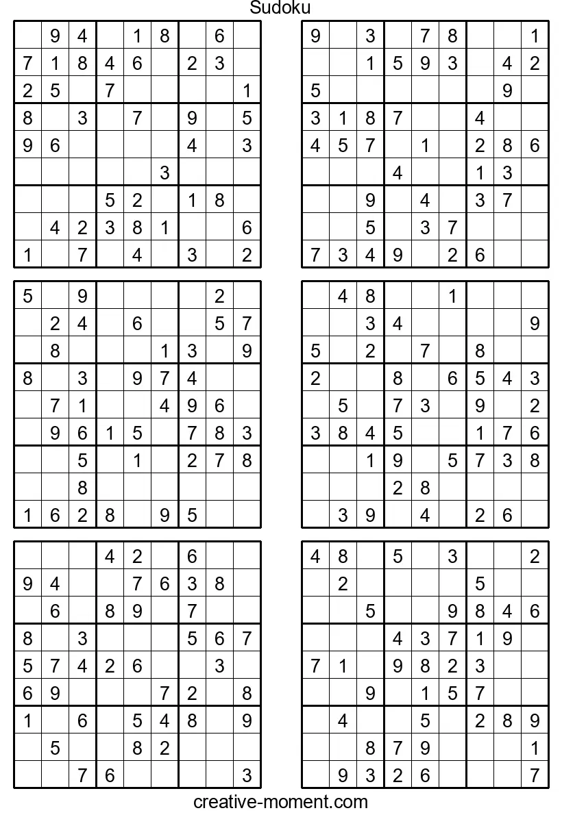 Kid-Friendly Sudoku: Easy Puzzles to Play and Print as PDF