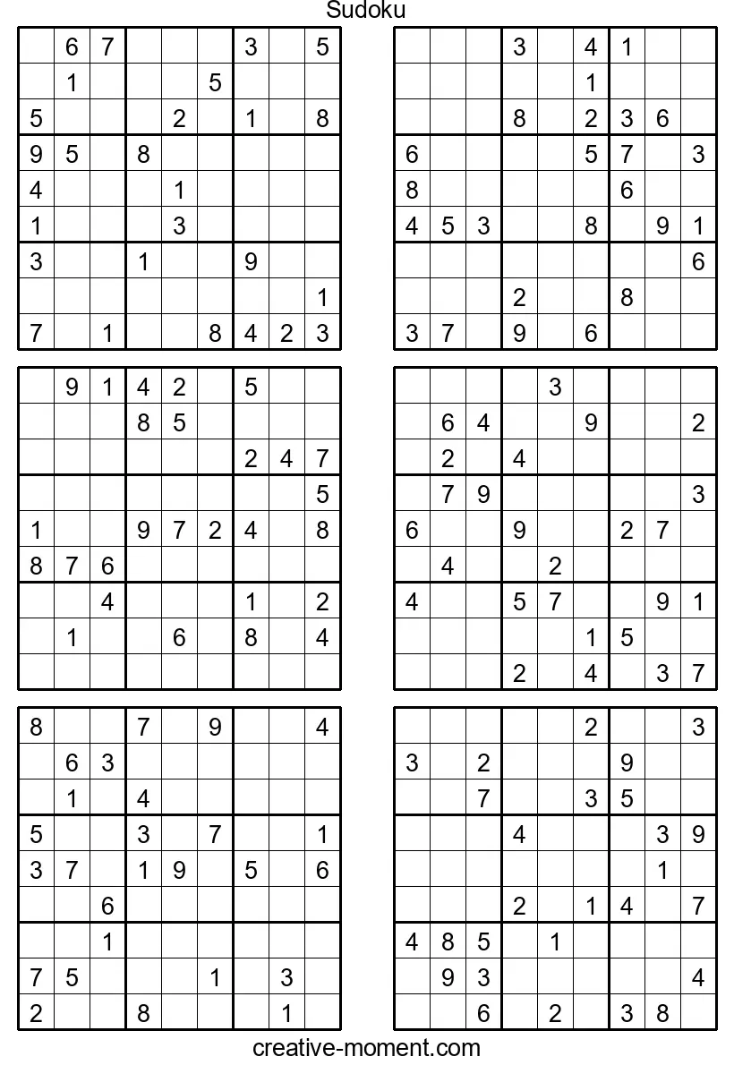 Master the Challenge: Print Difficult Sudoku Puzzles for Free
