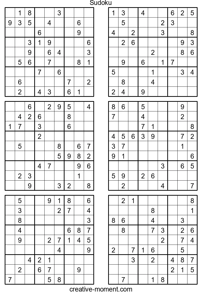 Medium-Level Sudoku Challenge: Print for Free and Stay Mentally Fit