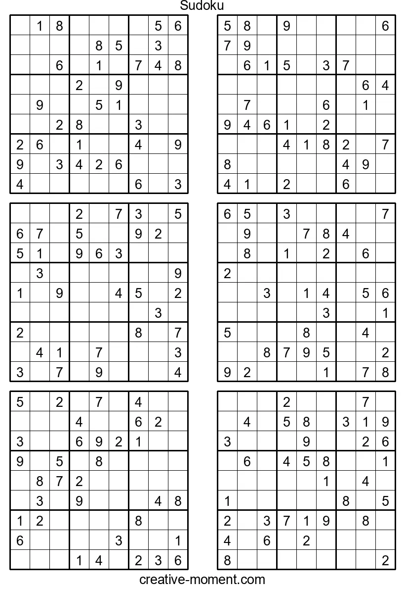 Medium-Level Sudoku: Play for Free, Print PDFs, and Master
