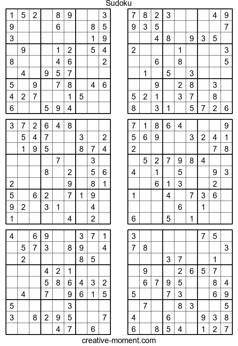 Relax with Easy Sudoku: Play for Free and Print