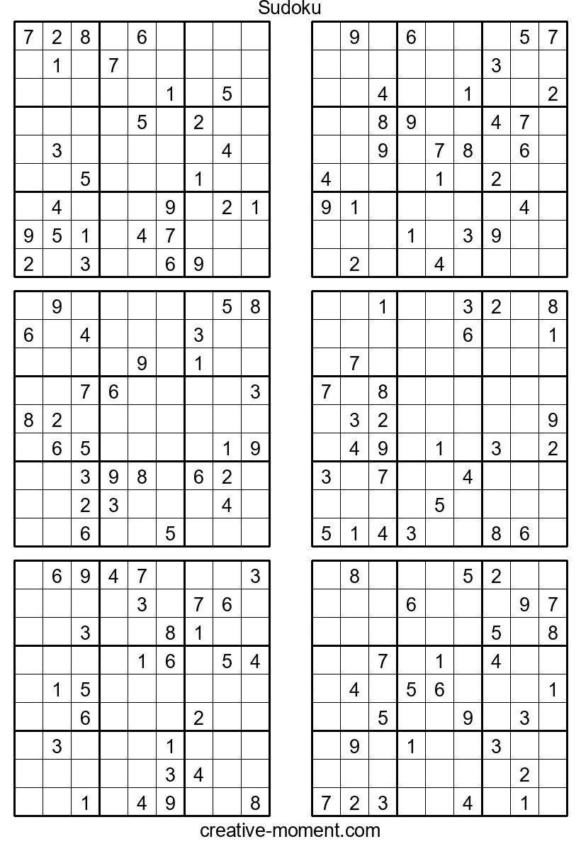 The Toughest Sudoku Levels: Print for Free and Test Your Skills